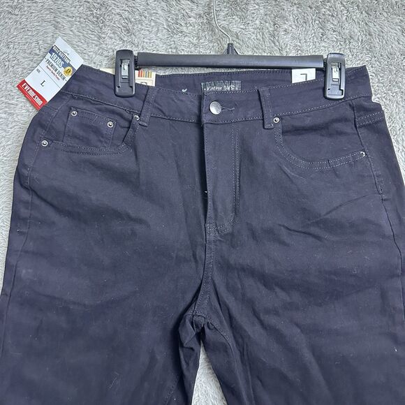 Vintage Pants 70s Bell‎ Bottom Jeans Black Size L Flare Everdesign Retro - Picture 10 of 14